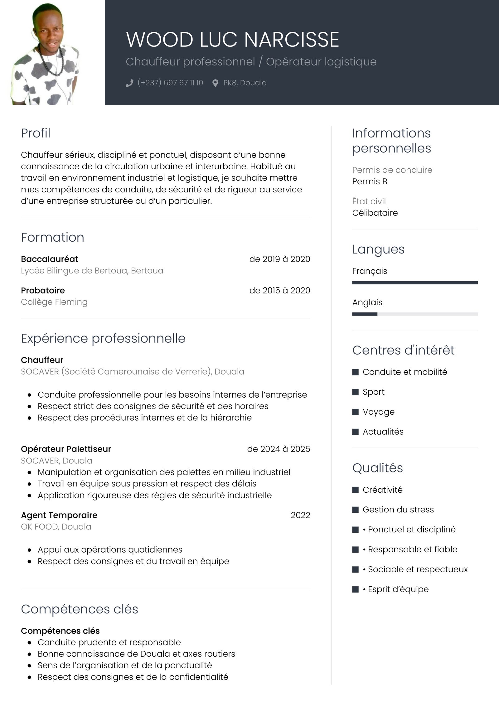 Modèle CV
