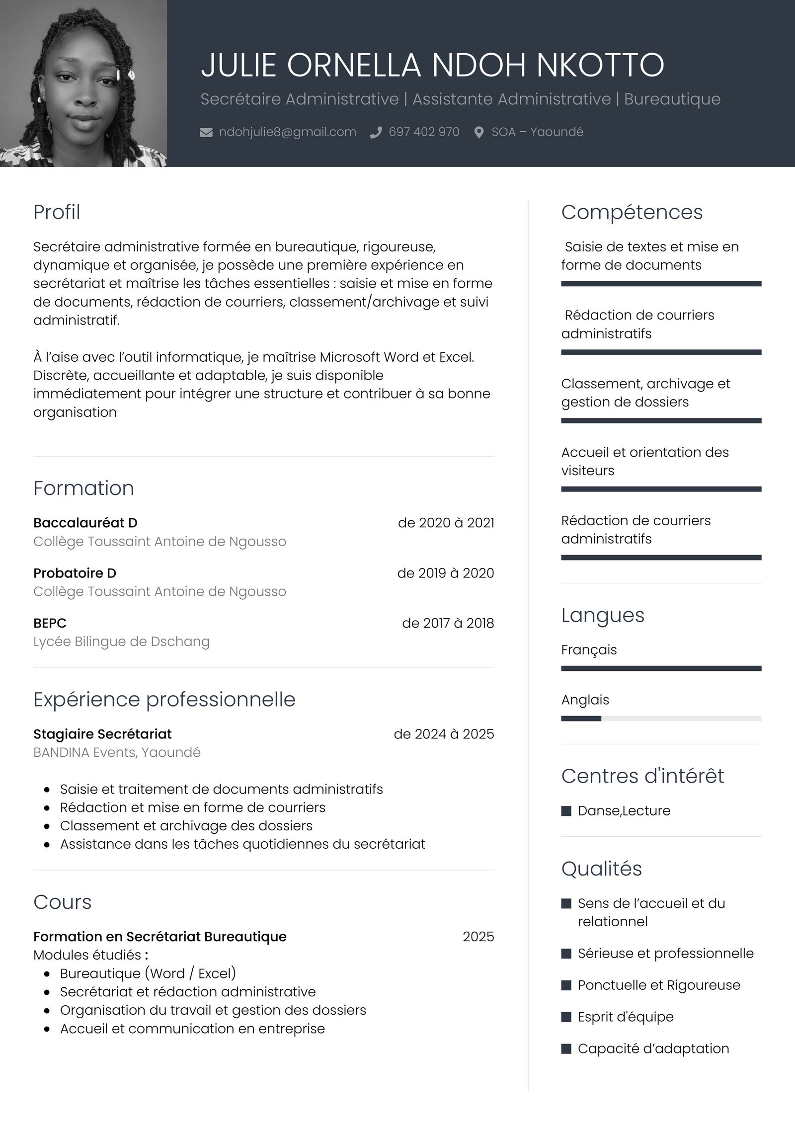 Modèle CV