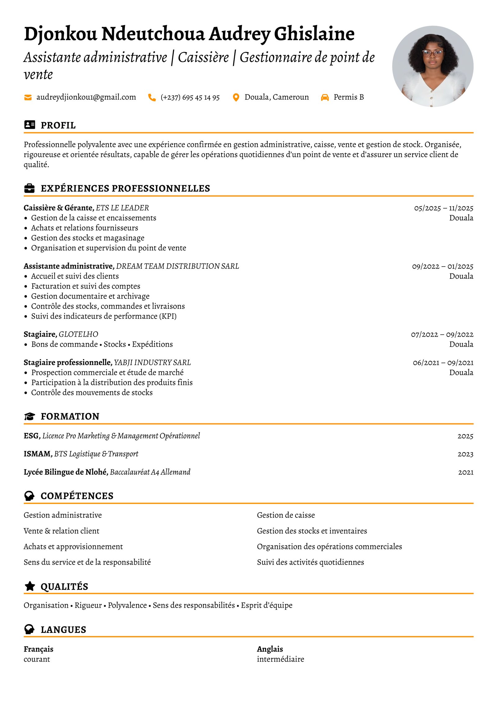Modèle CV
