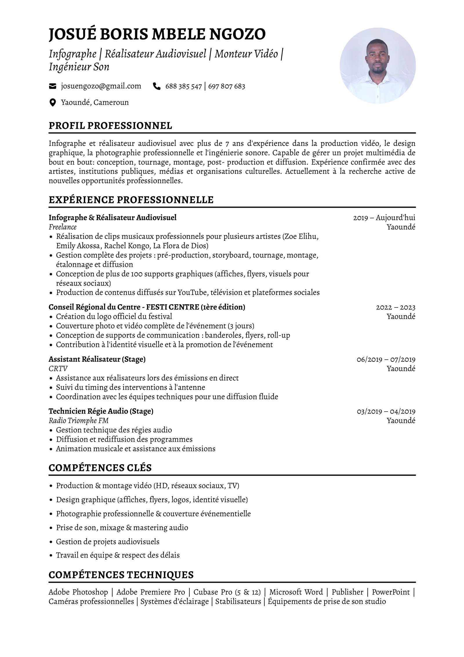 Modèle CV