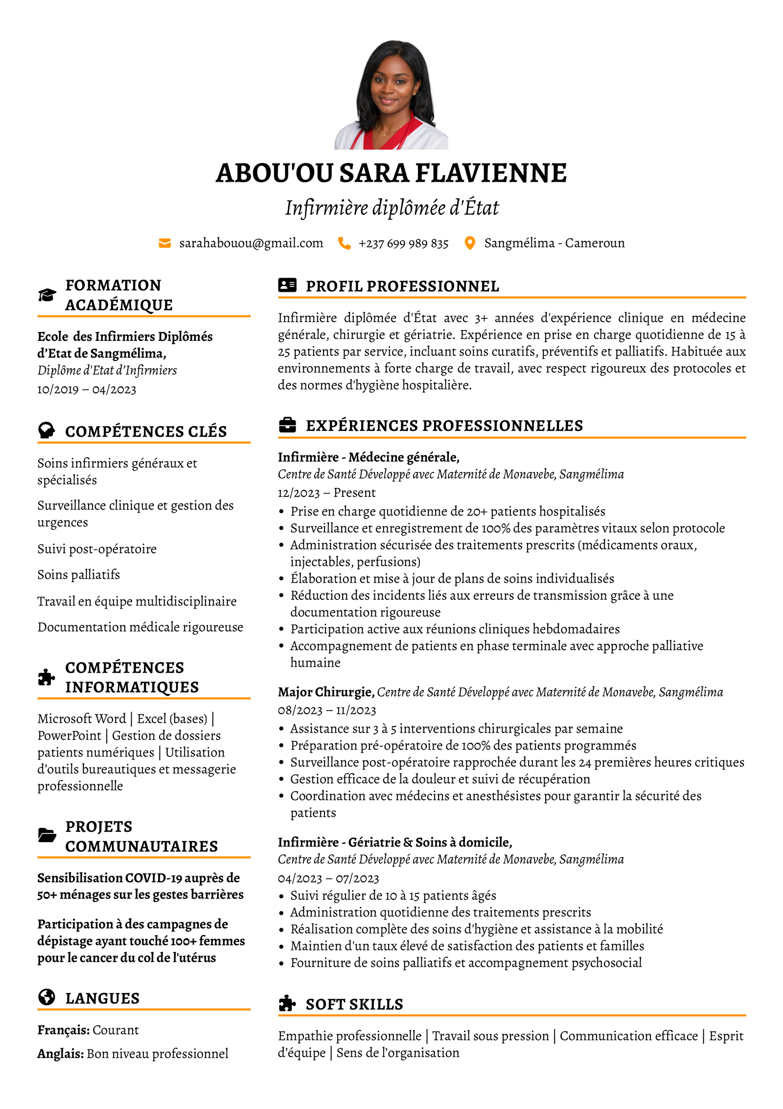Modèle CV