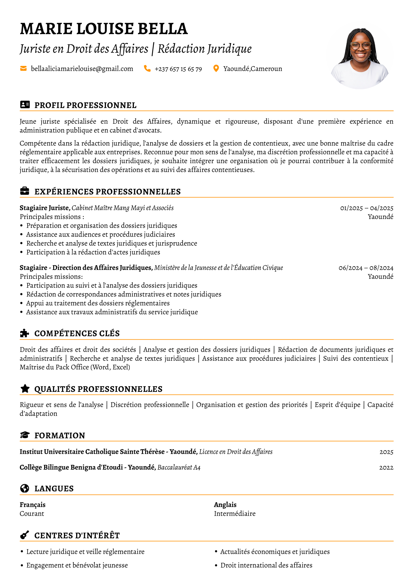 Modèle CV