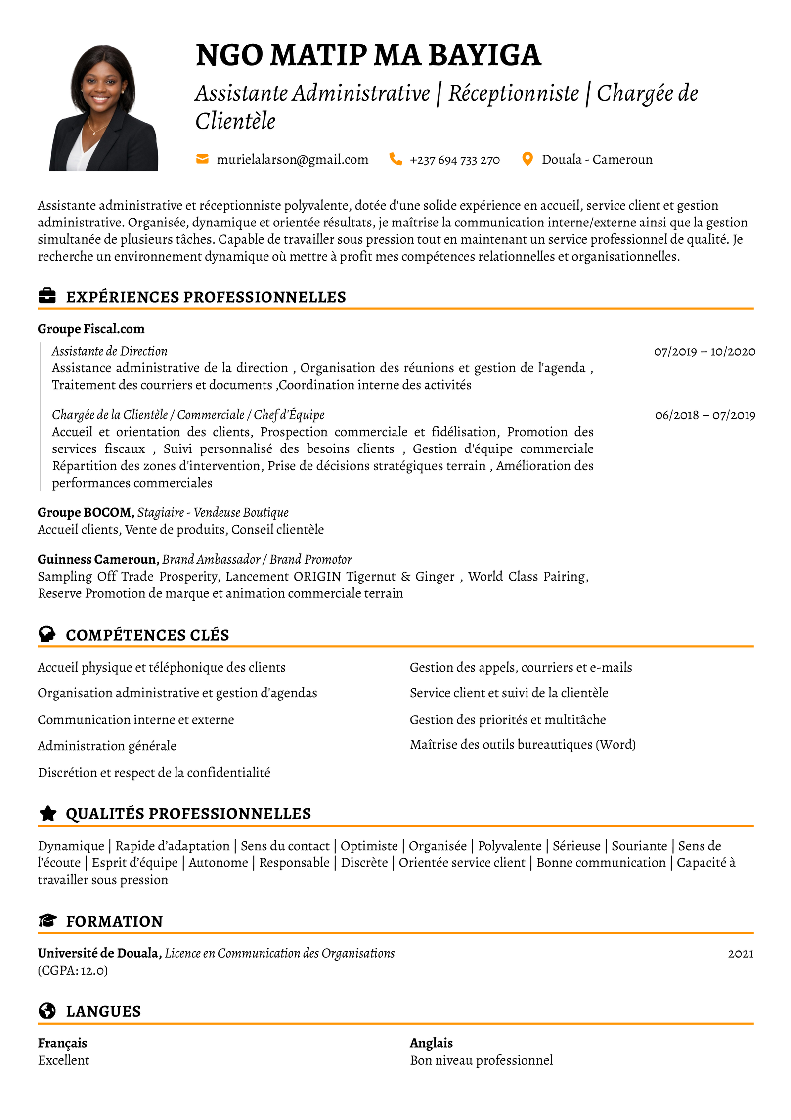 Modèle CV
