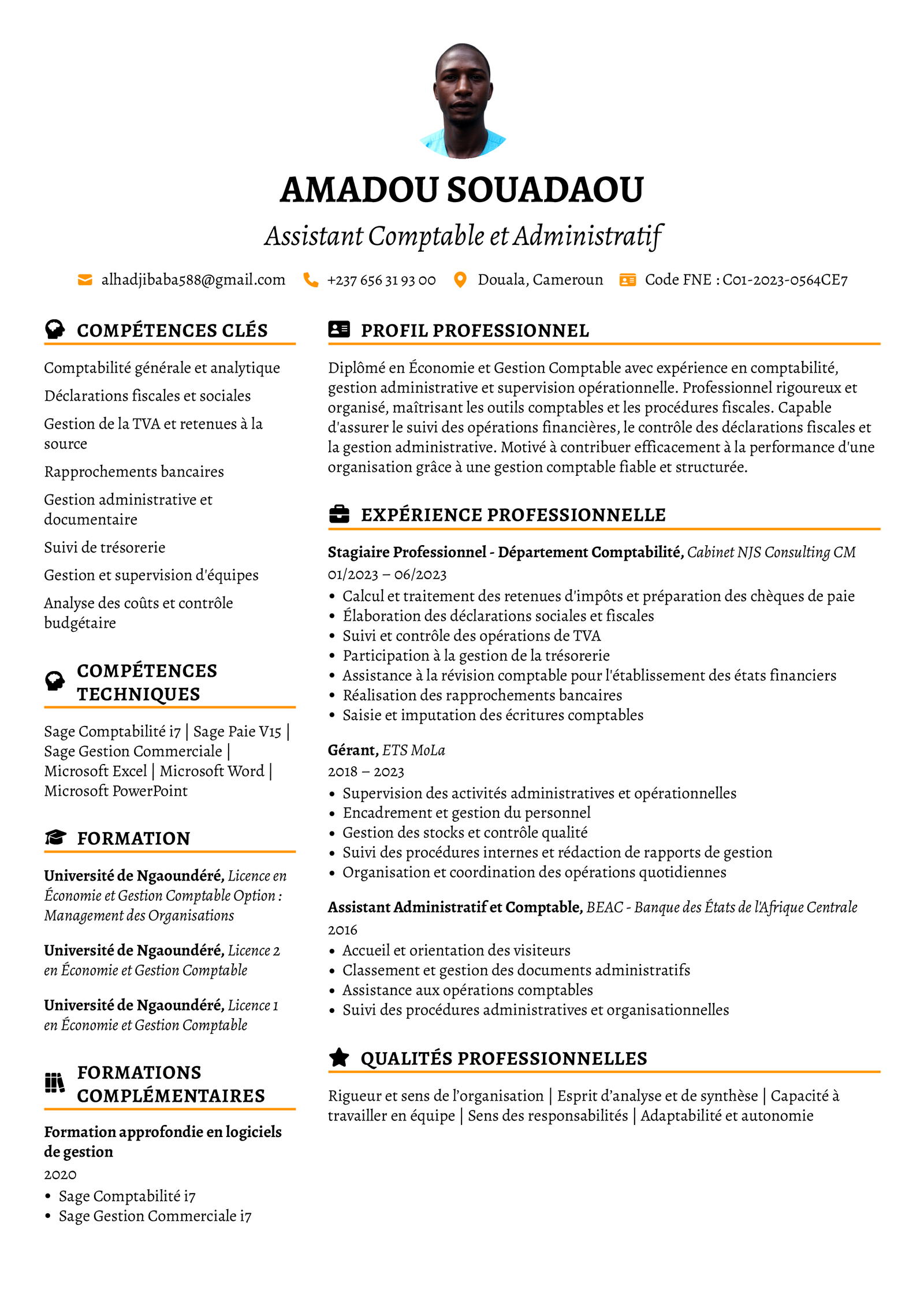 Modèle CV