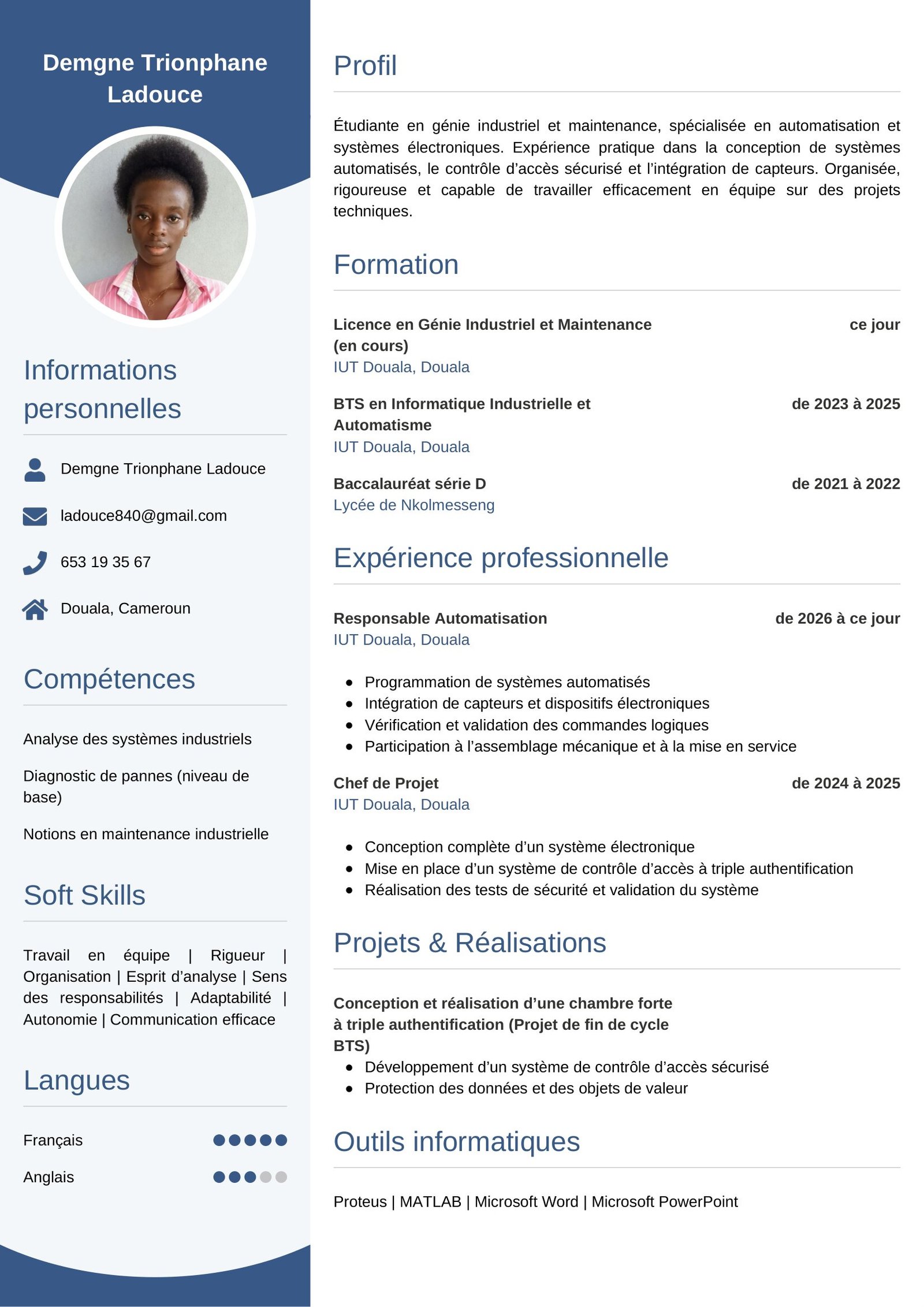 Modèle CV