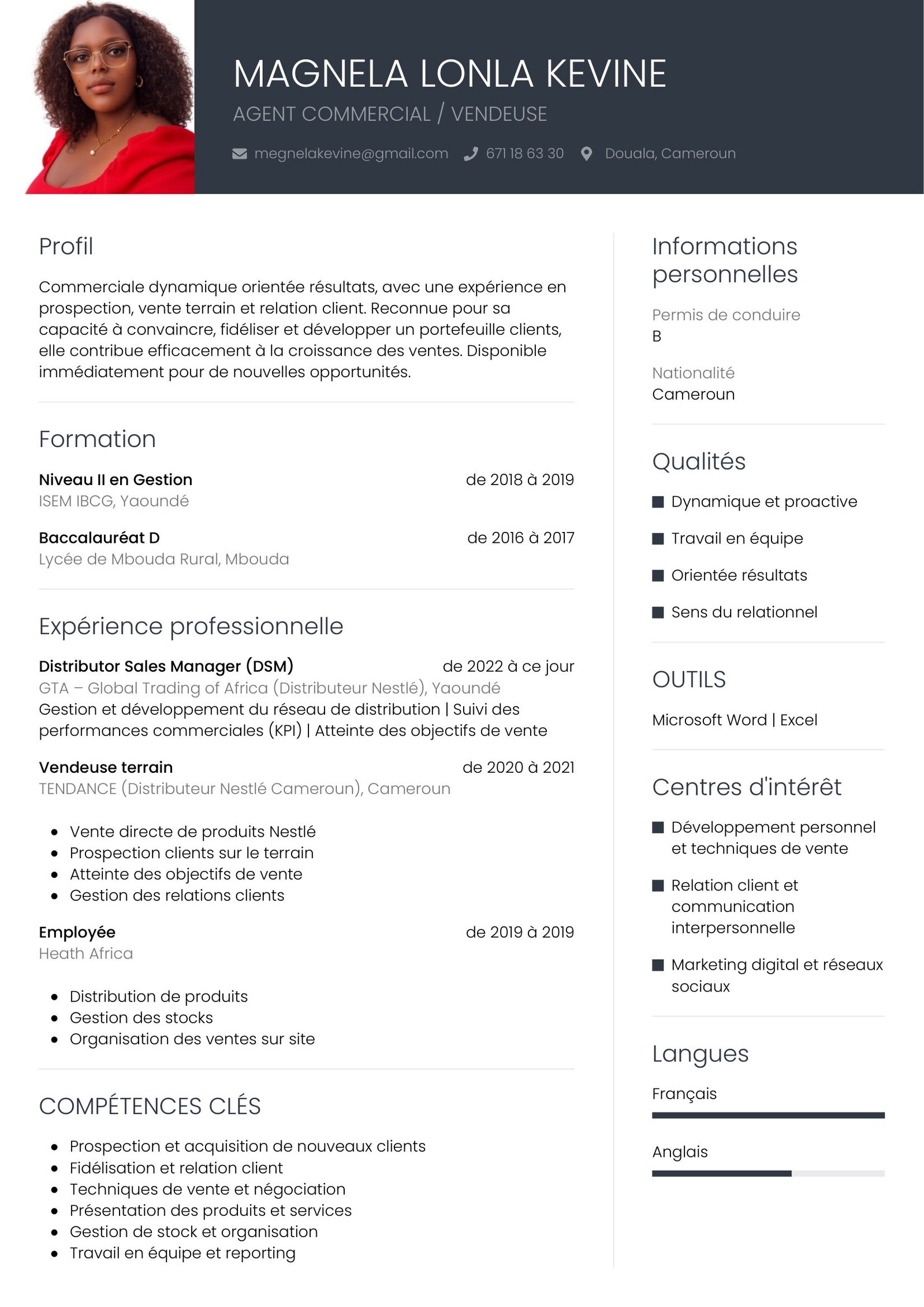 Modèle CV
