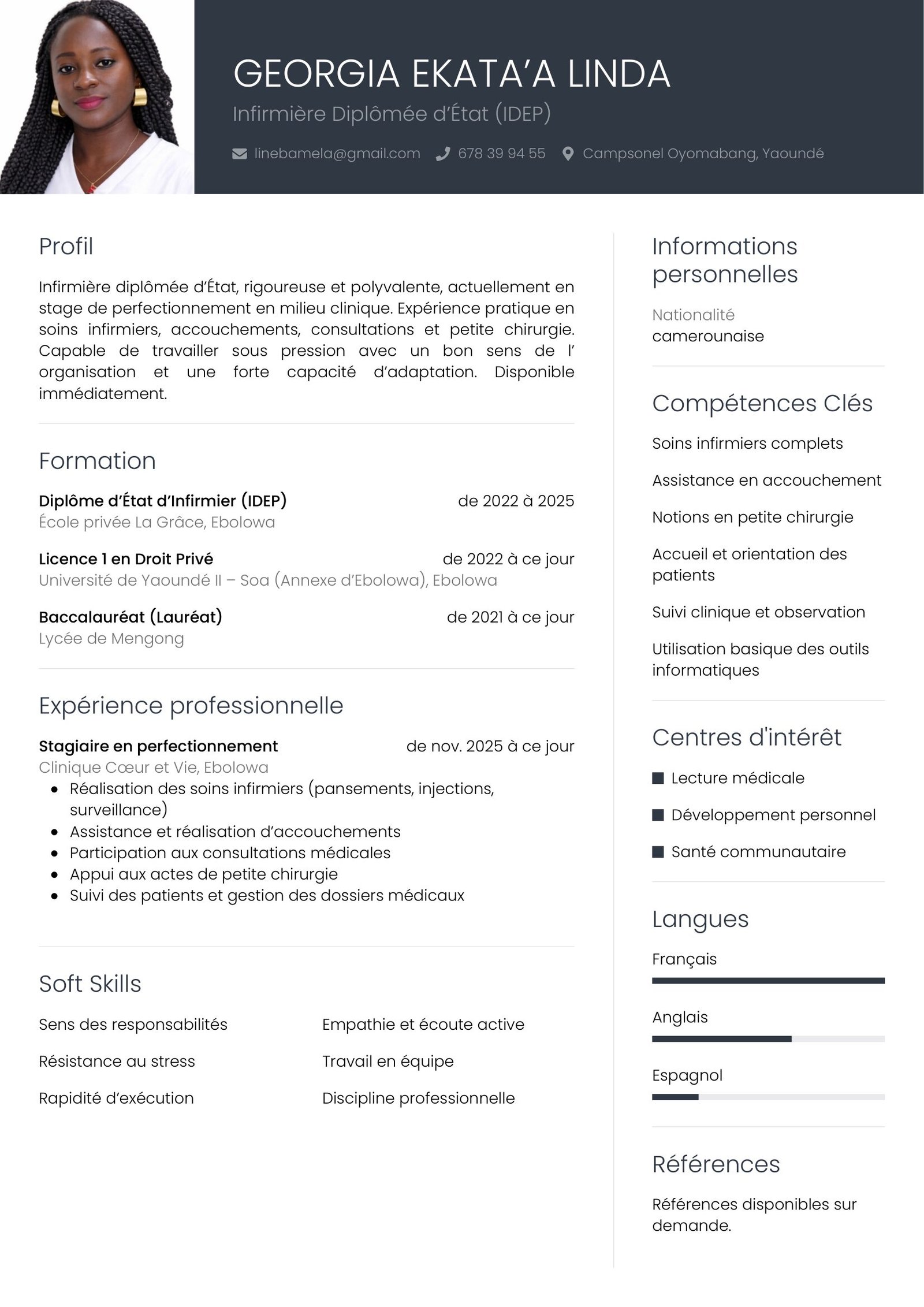 Modèle CV