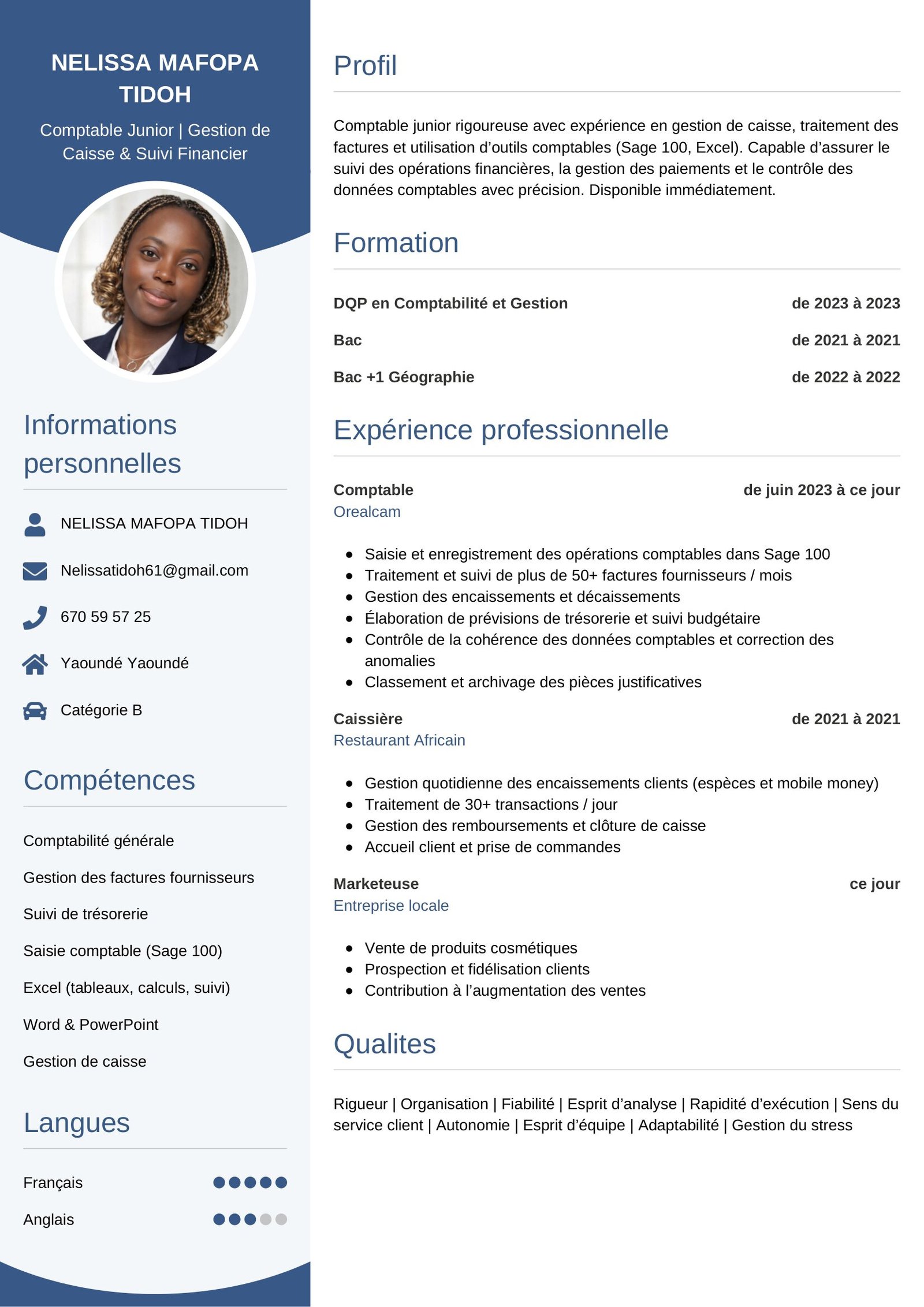 Modèle CV