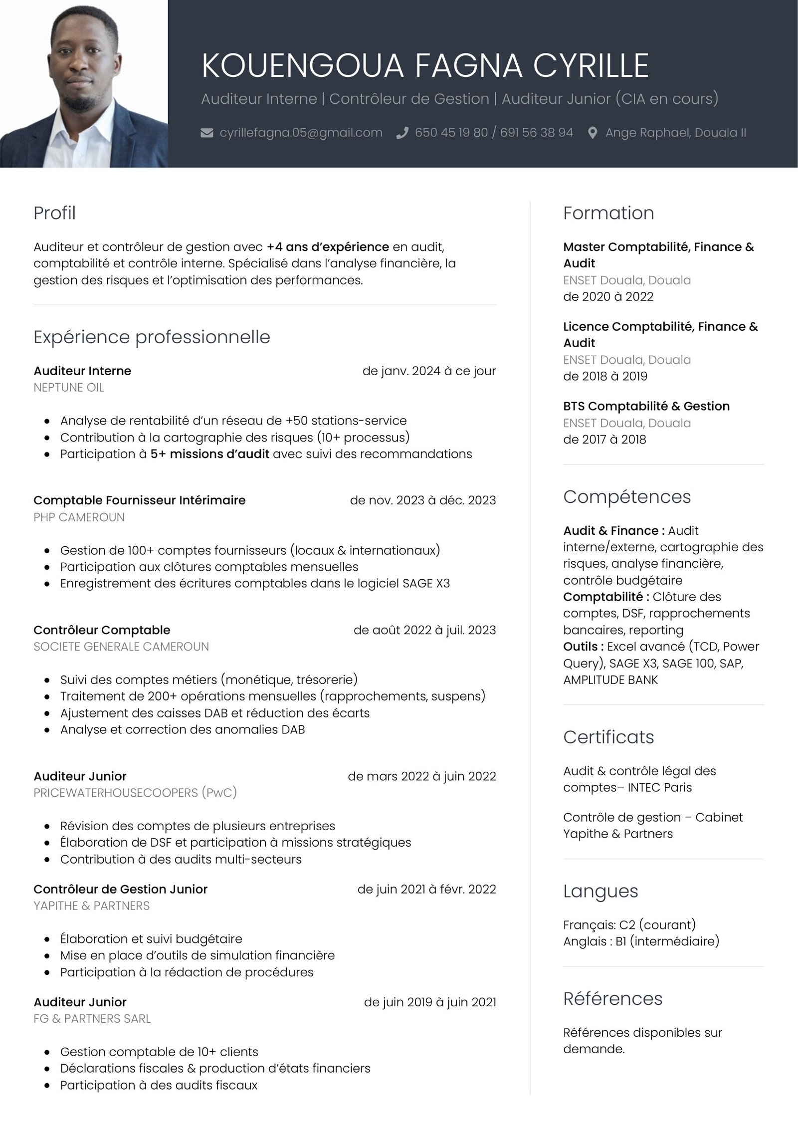Modèle CV