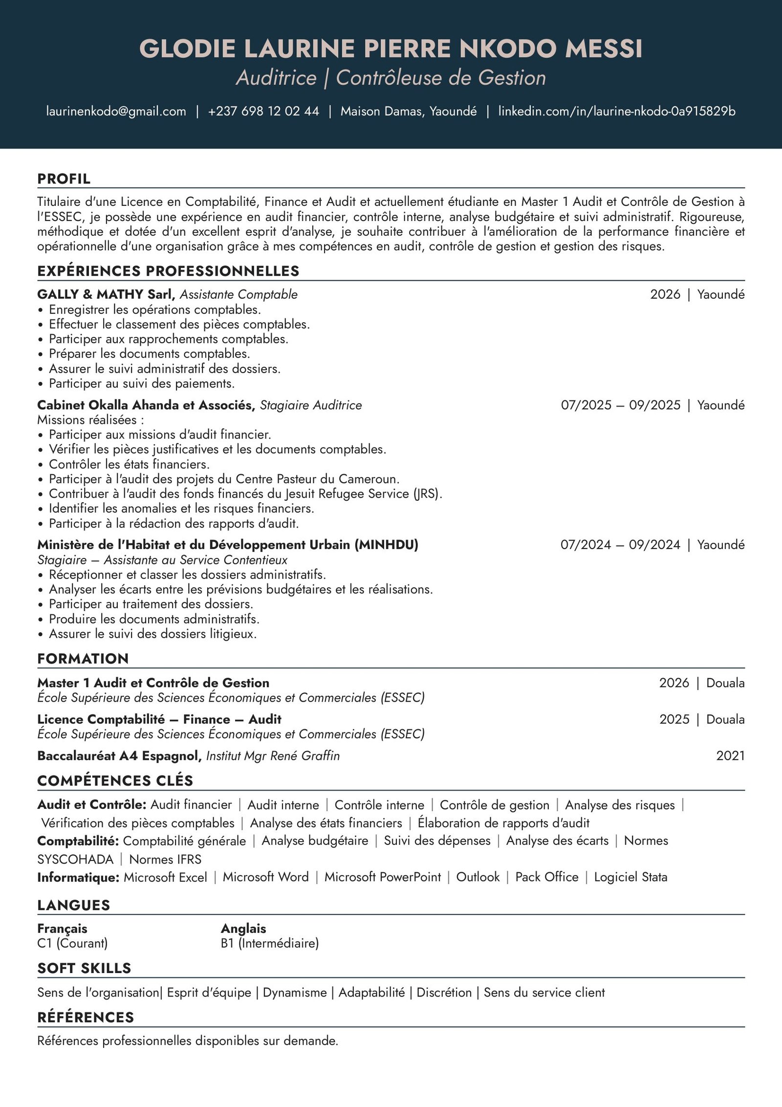 Modèle CV